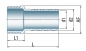 Preview: Sechskant-Schlauchtülle, Typ 315, 1" x 25 mm